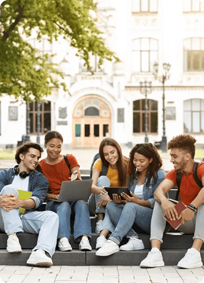 Students on campus